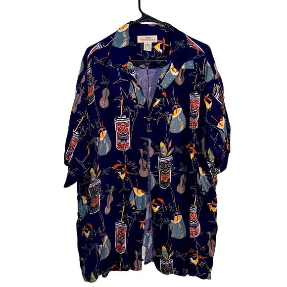 VNTG NATURAL ISSUE Hawaiian button up shirt XL - Picture 1 of 4